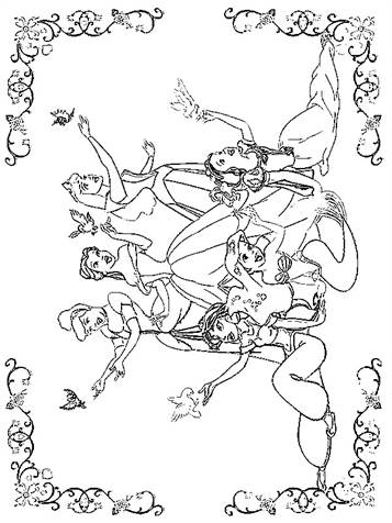 Kids-n-fun.de | 33 Ausmalbilder von Disney Prinzessinnen